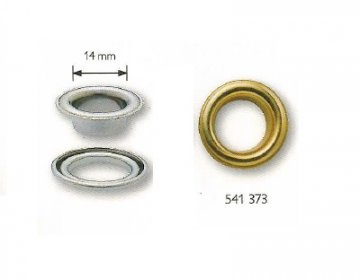 plachtové kroužky bezniklové-stříbrné 14x7mmx10ks