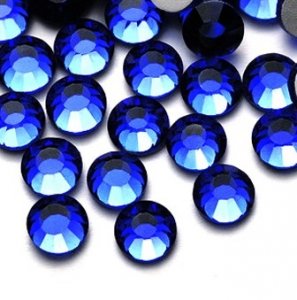 4mm nalepovací kameny broušené saphire = modrá