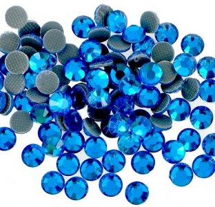 5mm nalep.kamínky broušené capri blue = modrá