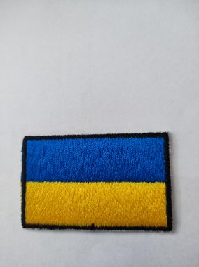 vlajka Ukraina vyšívaná nenažehlovací 70x40mm