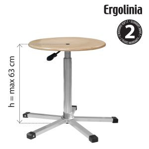 průmyslová otočná stolička dřevěná Ergolinia EVO3