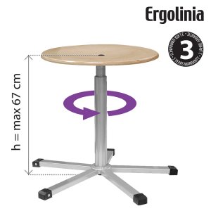 pracovní stolička dřevěná Ergolinia 10003