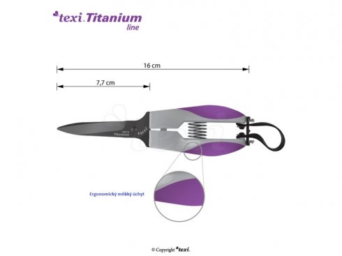 krejčovské cvakačky (dlaňovky) titanium Ti613 - 16cm (6 1/3