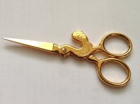 nůžky vyšívací zlatý kohoutek