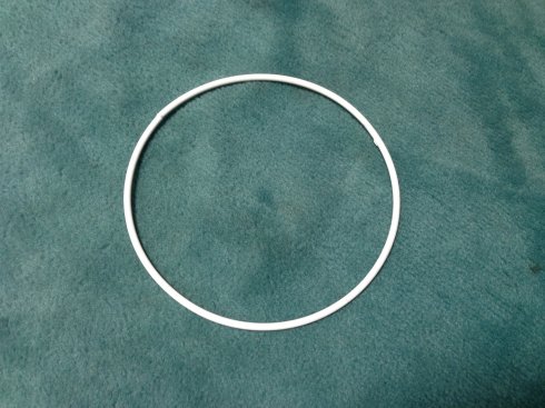 pro lapač snů kovový kruh 20cm bílý