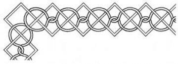 šablona pro quilt - řetěz